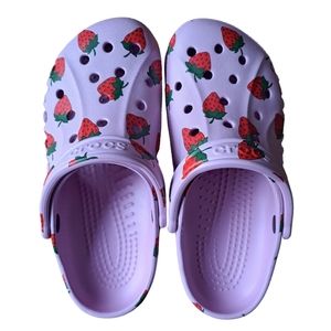 CROCS Pink Strawberry Clogs 8.5 Women/ 6 Men